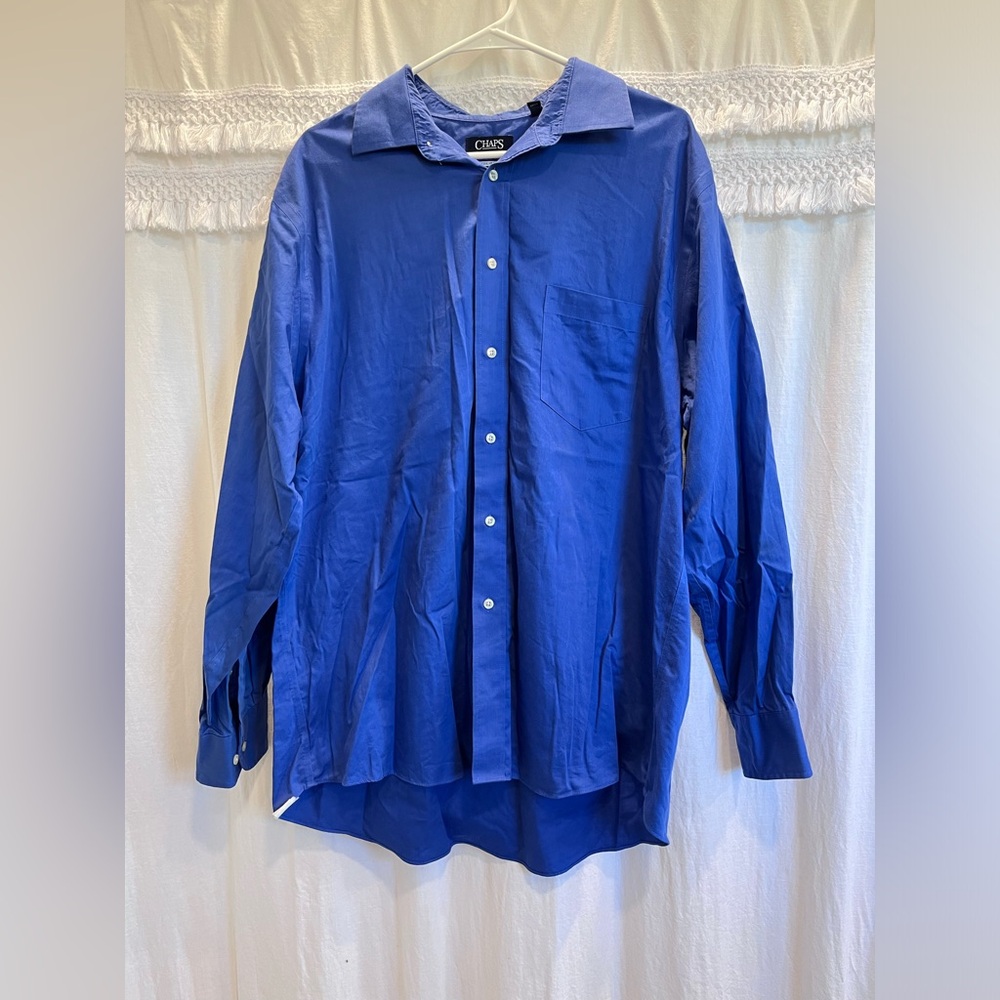 Chaps Royal Blue Regular Fit Shirt